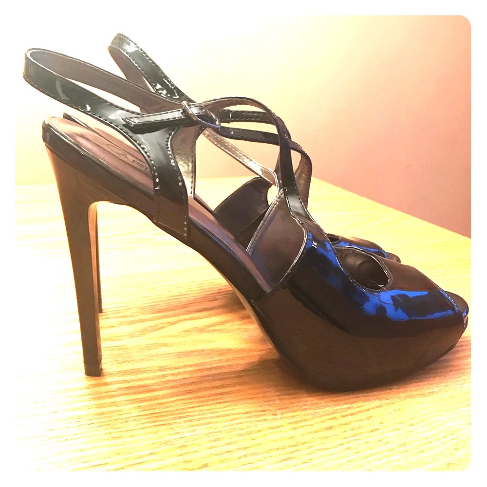 Carlos Santana Believe - Black Strappy Heels